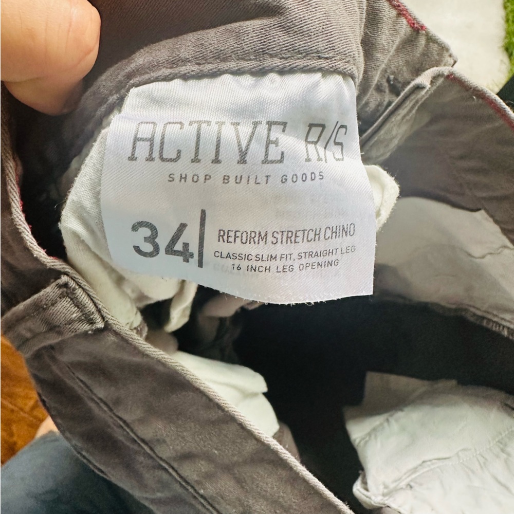 ACTIVE RIDE SHOP GREY CHINO Size 34 - Picture 3 of 5